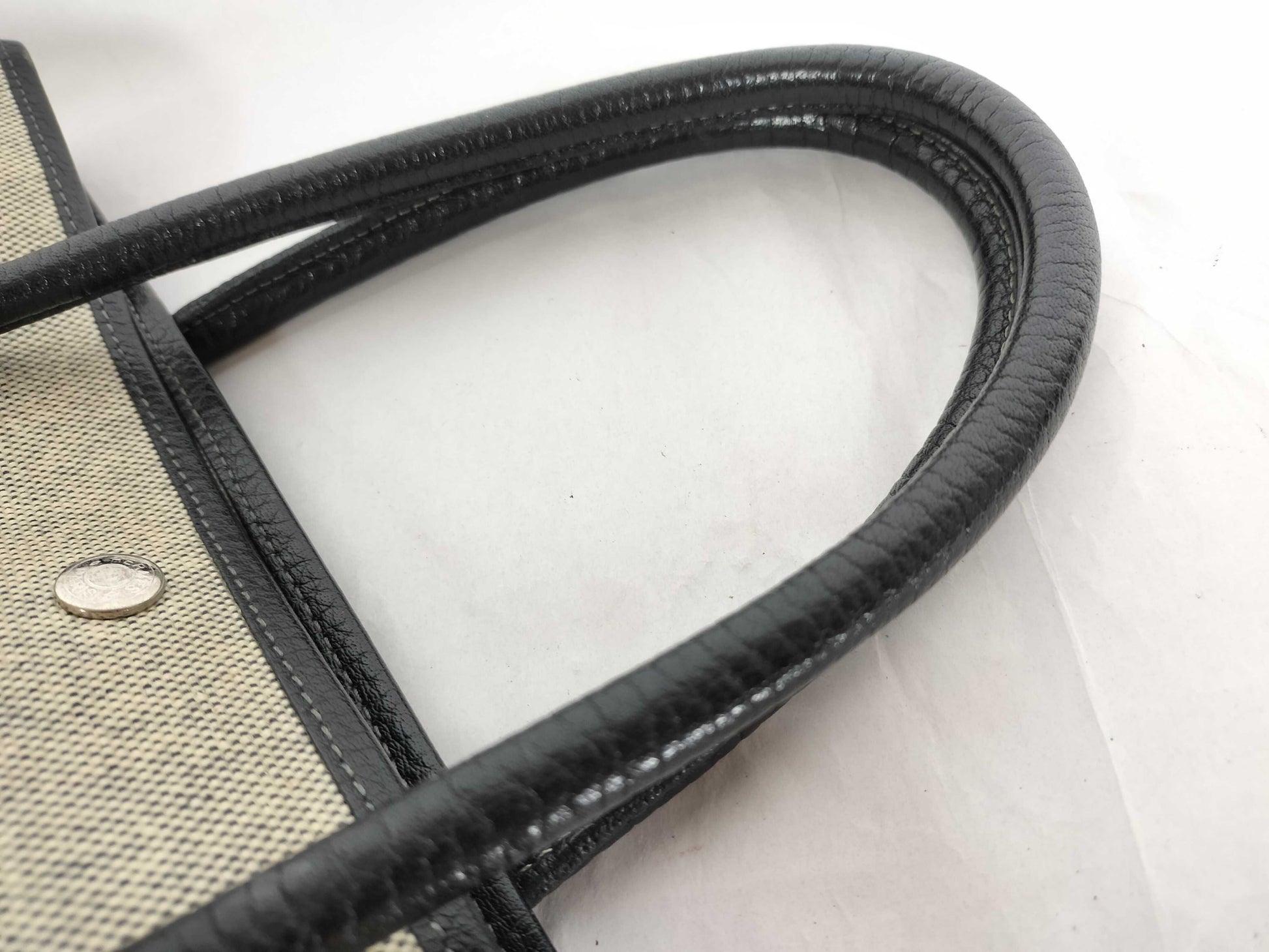 HERMES Garden Party PM Gray Handbag with P Hardware