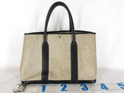 HERMES Garden Party PM Gray Handbag with P Hardware