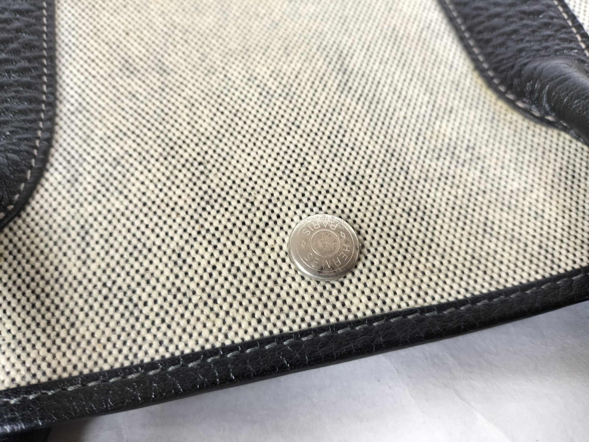 HERMES Garden Party PM Gray Handbag with P Hardware