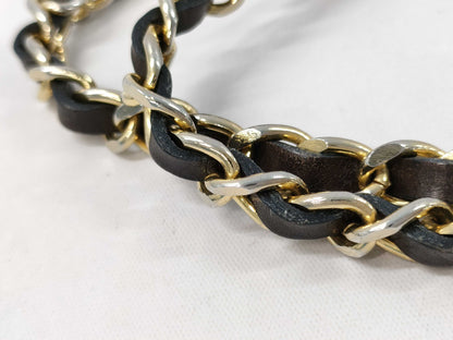 CHANEL Chanel Chain Shoulder/Brown Tote Bag