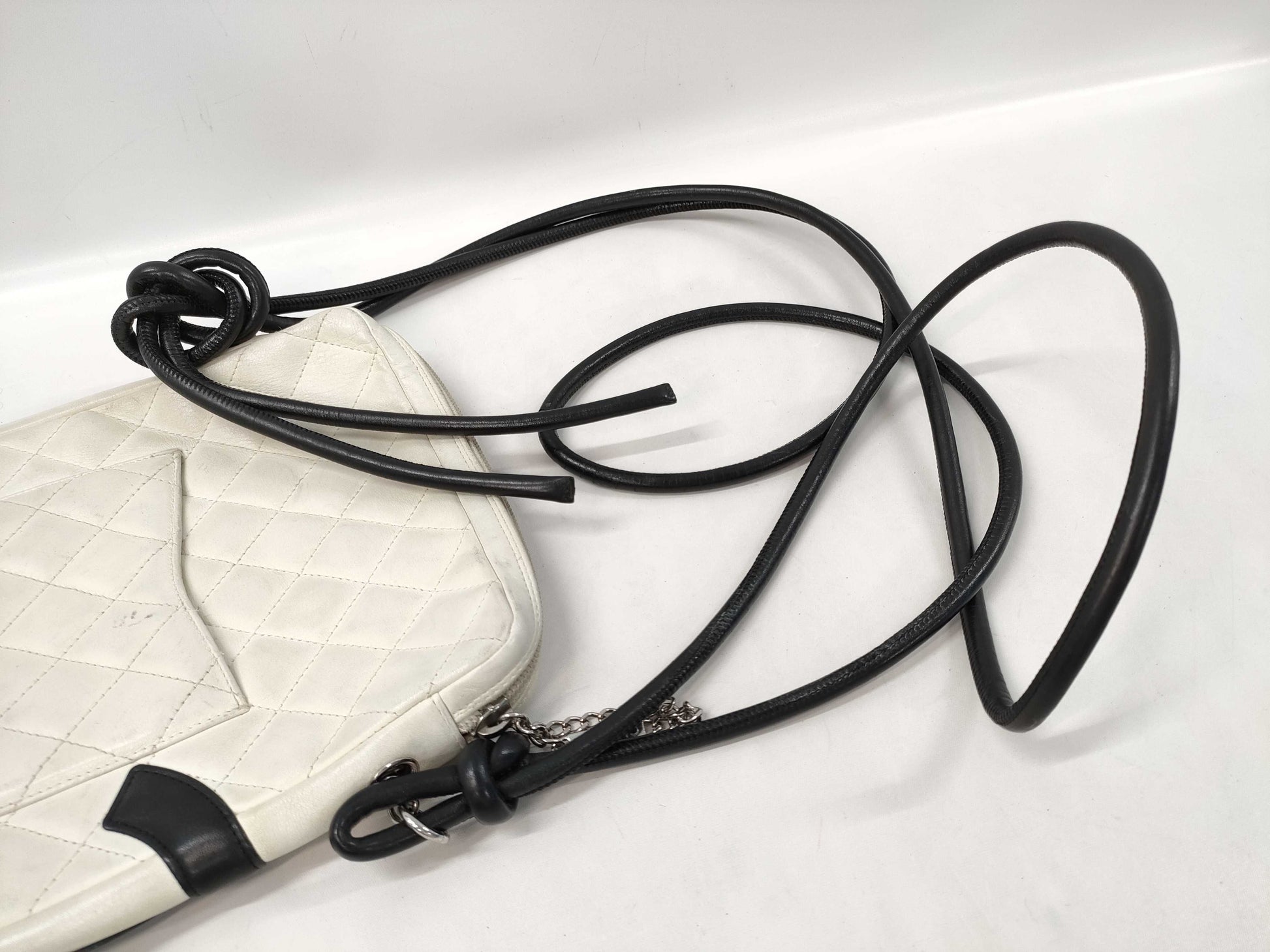 CHANEL Cambon Line Shoulder Bag/White/No. 9 Shoulder Bag