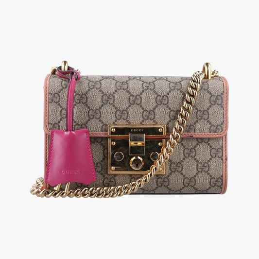 GUCCI Padlock Multicolor PVC Coated Canvas Shoulder Bag 409487D019265091