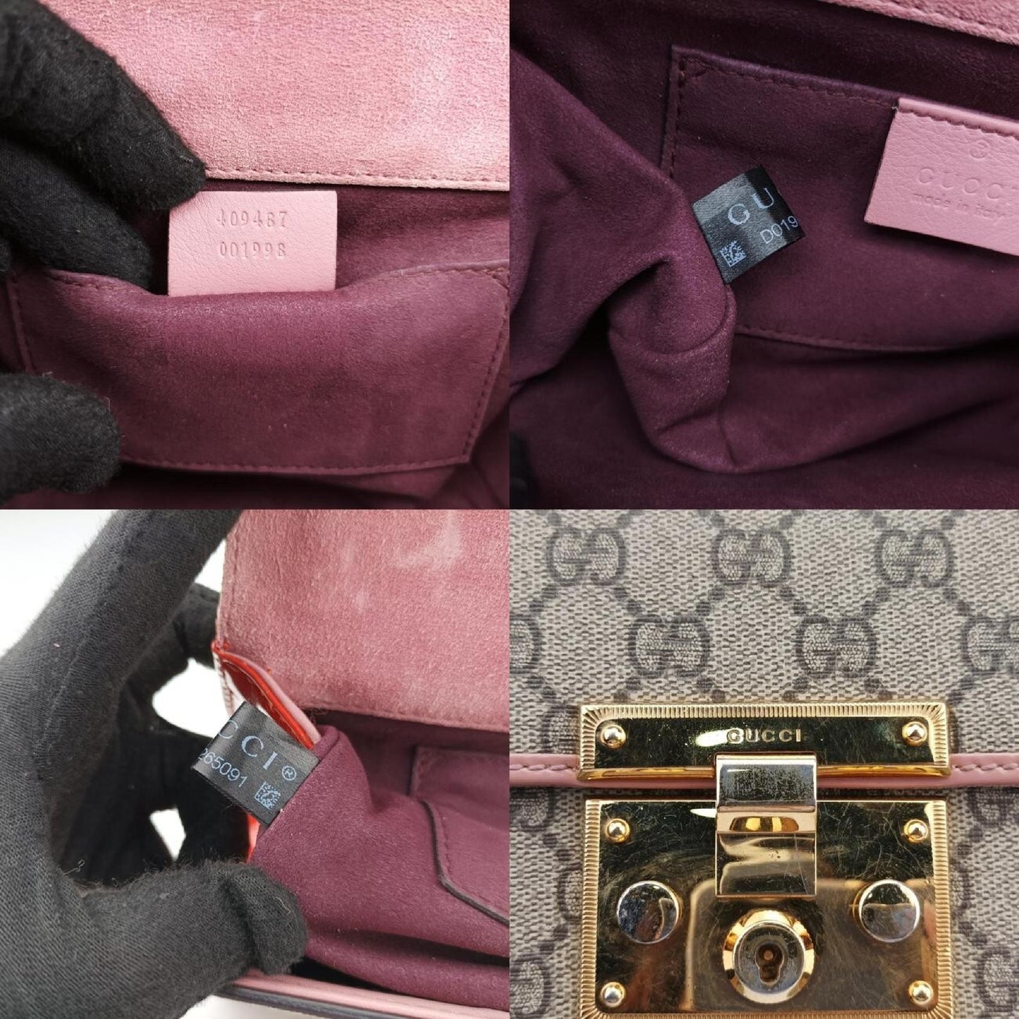GUCCI Padlock Multicolor PVC Coated Canvas Shoulder Bag 409487D019265091