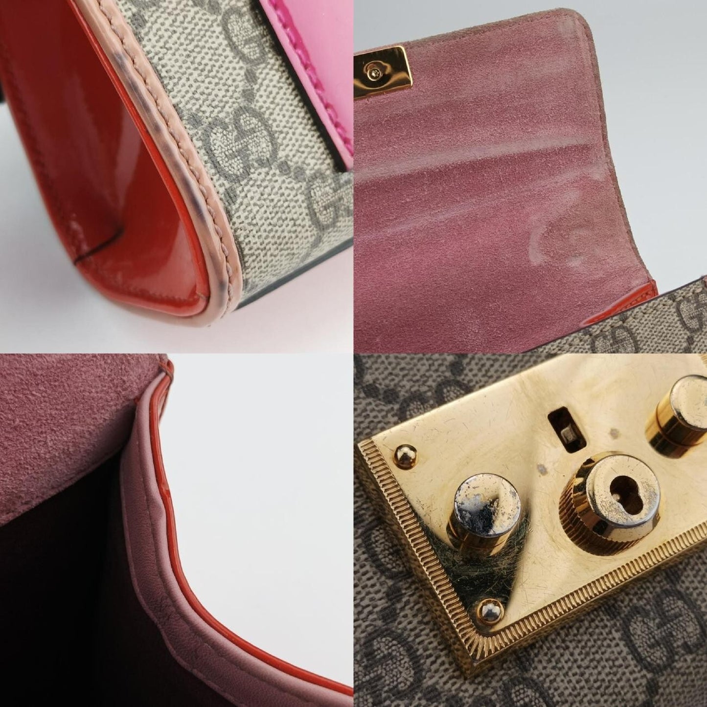 GUCCI Padlock Multicolor PVC Coated Canvas Shoulder Bag 409487D019265091