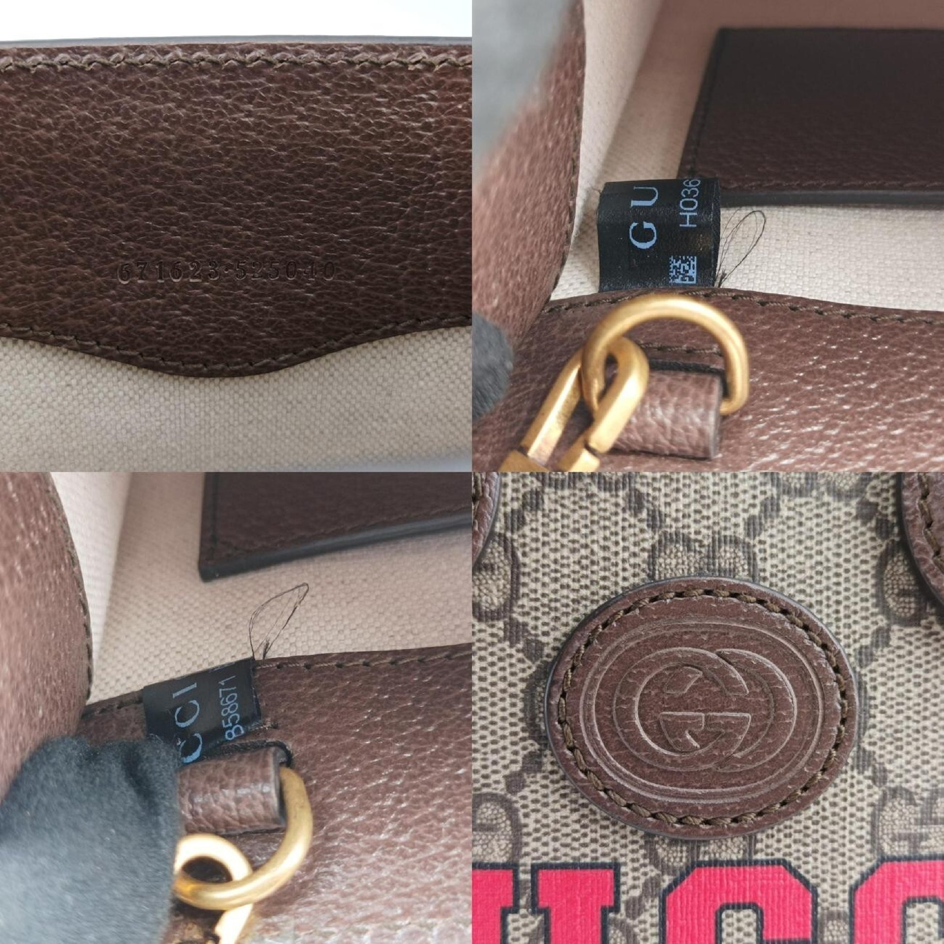 GUCCI Interlocking G Multicolor Canvas Shoulder Bag 671623H036858671