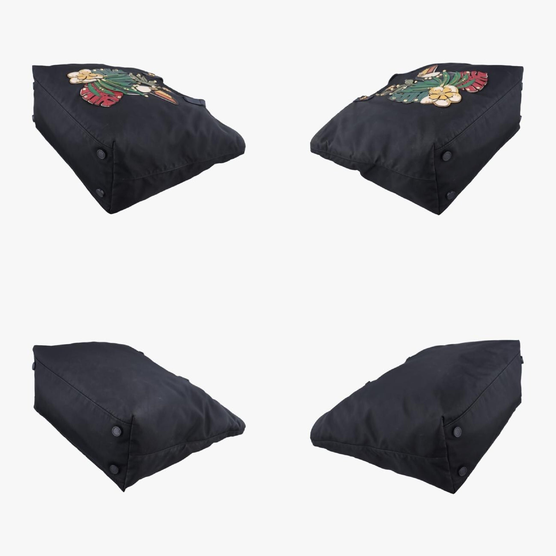 PRADA Toucan Collage Black Polyamide 110 P Shoulder Bag