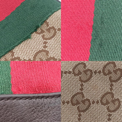 GUCCI Bee Web Multicolor Canvas and Leather Shoulder Bag 412008I019342450