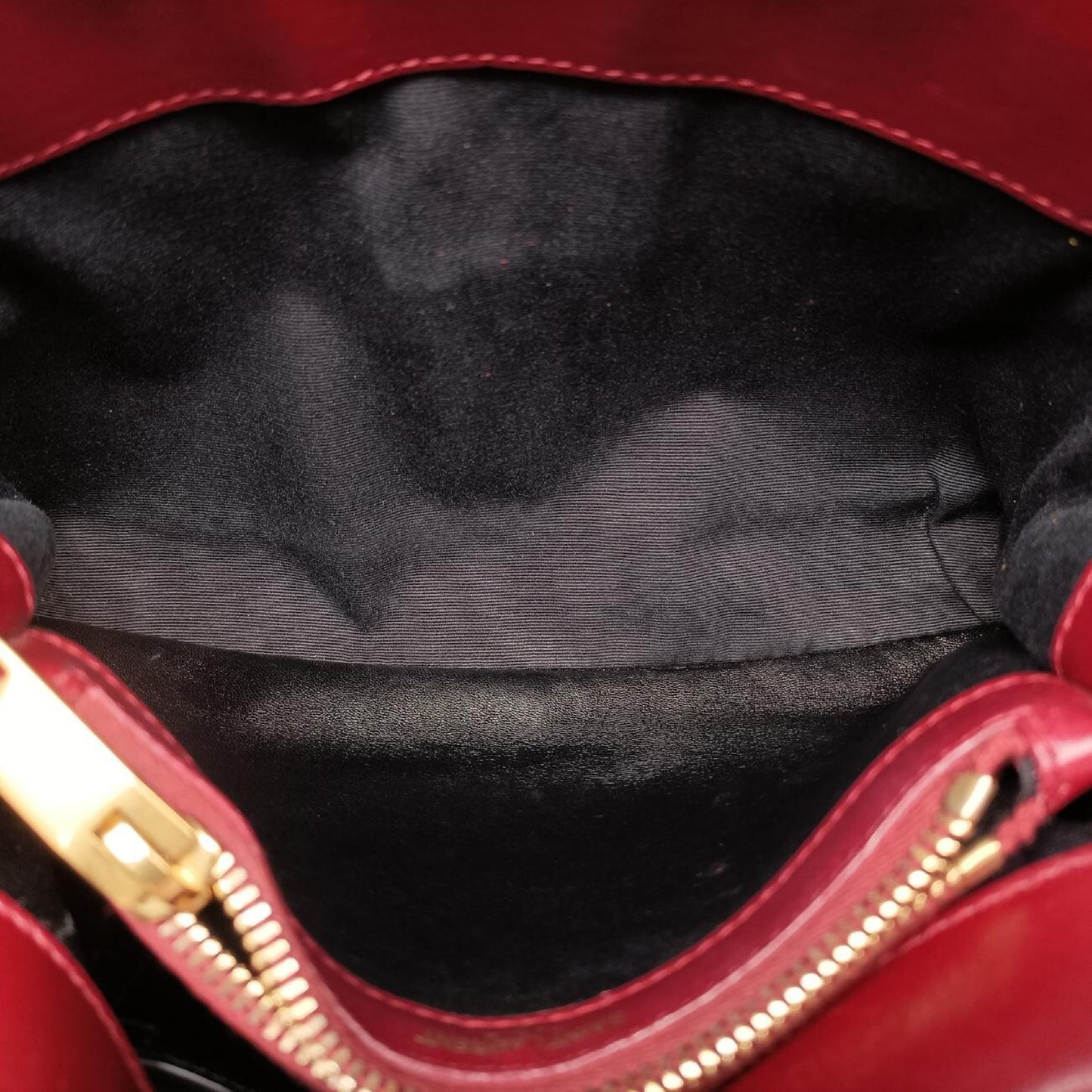 Yves Saint Laurent College Red Suede and Leather Shoulder Bag 428056ARS428056.0517
