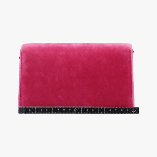 GUCCI Square G Pink Velvet Shoulder Bag 544242C026034192