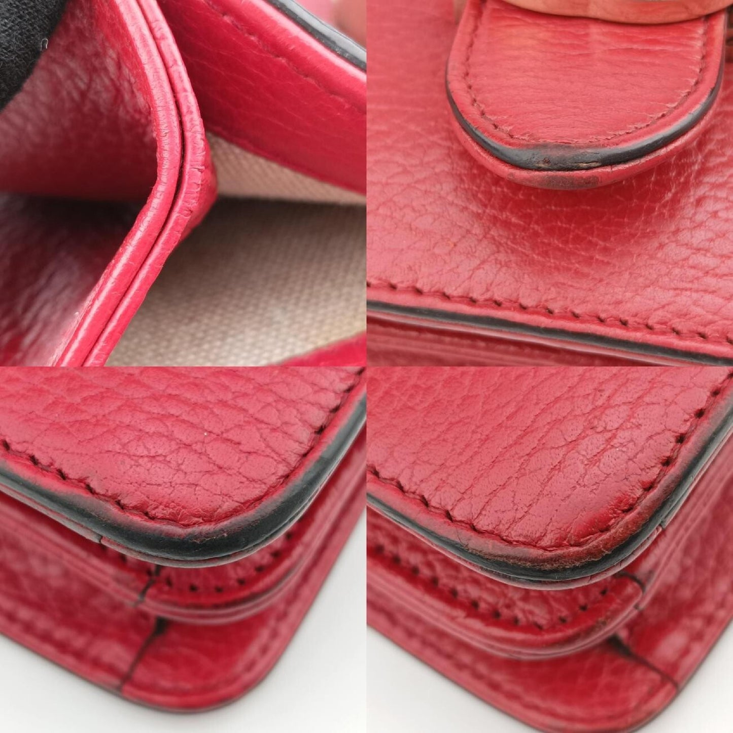 GUCCI Interlocking G Red Leather Shoulder Bag 510304I028135743