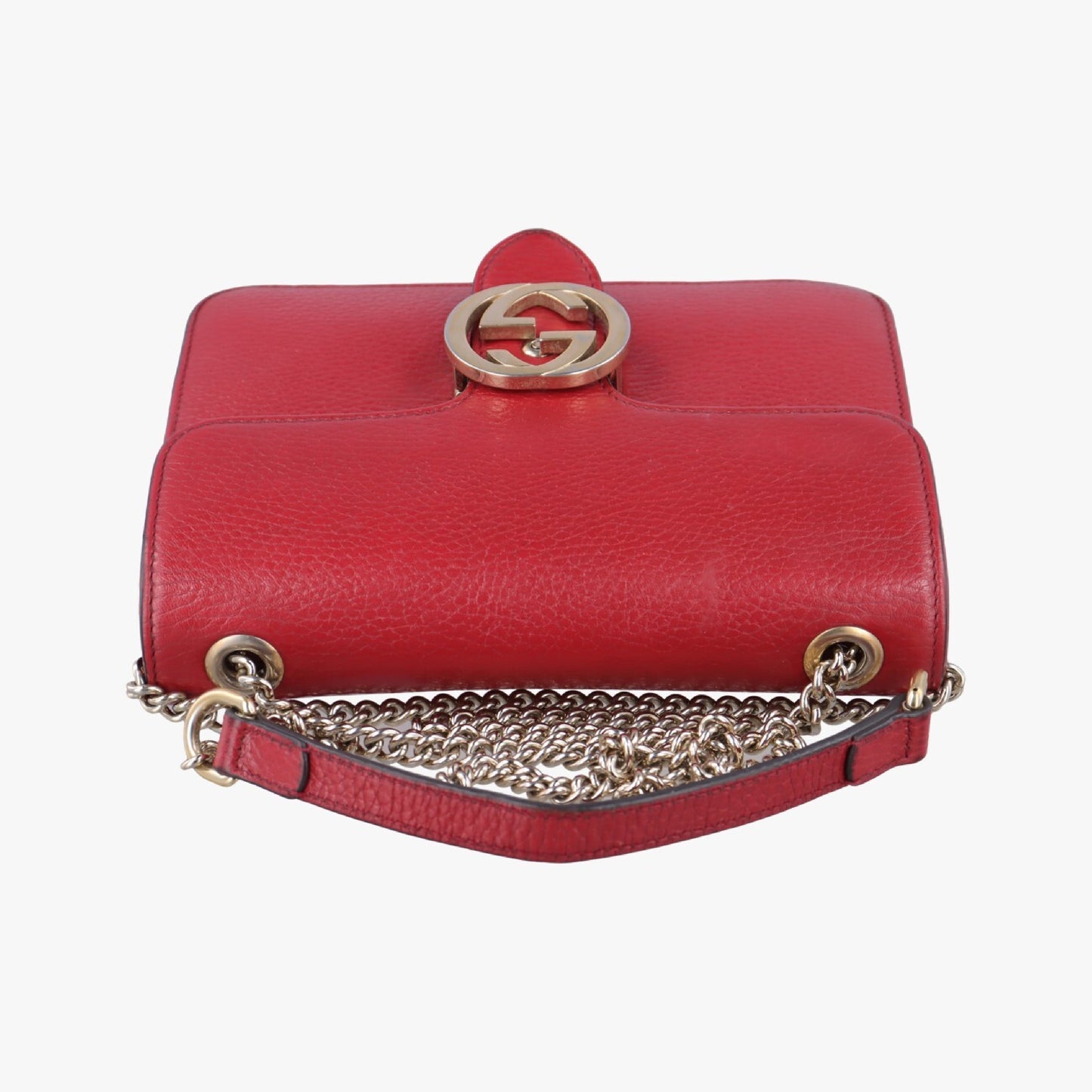 GUCCI Interlocking G Red Leather Shoulder Bag 510304I028135743