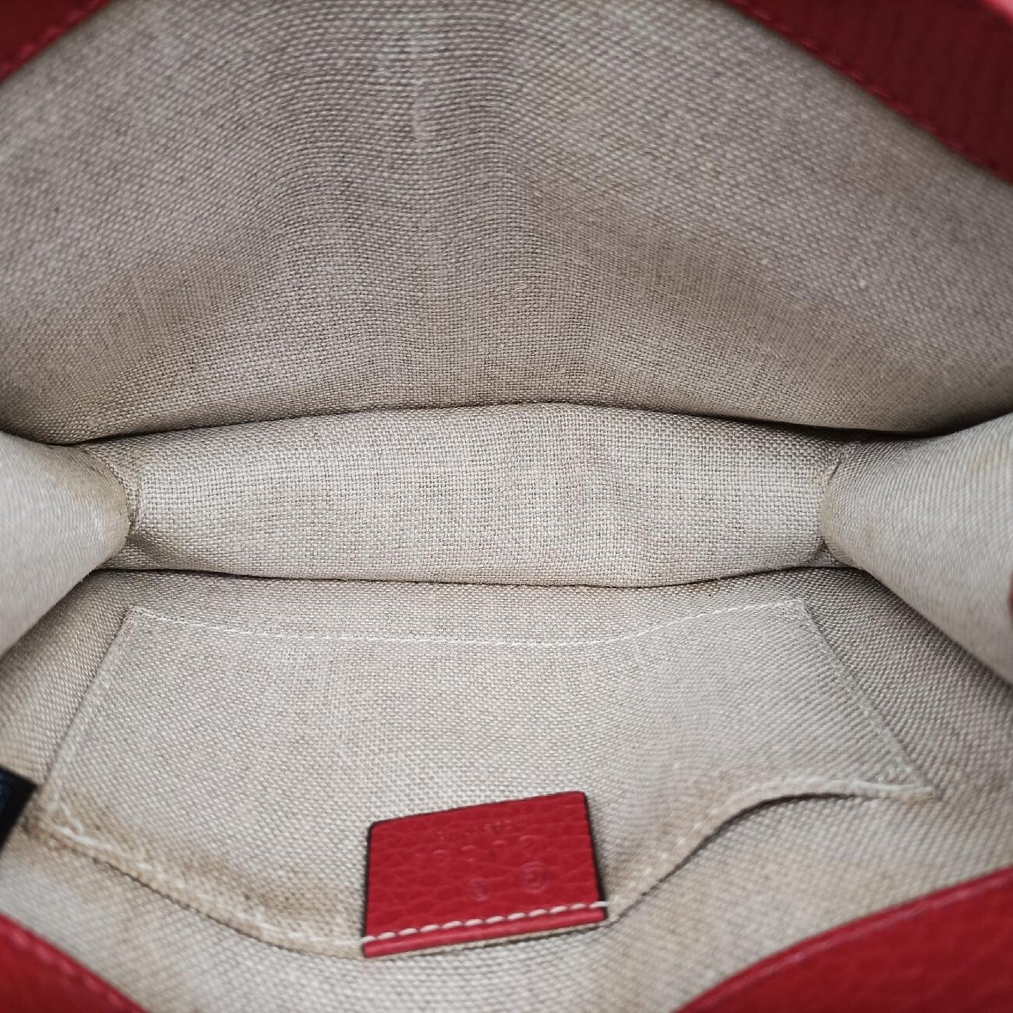 GUCCI Interlocking G Red Leather Shoulder Bag 510304I028135743