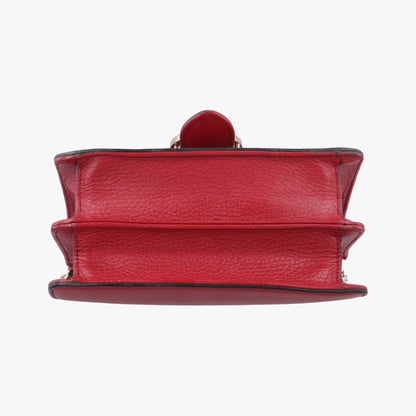 GUCCI Interlocking G Red Leather Shoulder Bag 510304I028135743