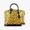 LOUIS VUITTON Dot Infinity Lockit MM Yayoi Kusama Jaune x Black Vernis M91398FL2122 Handbag