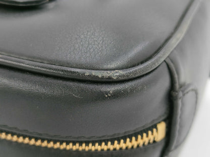 CHANEL Bicolor Coco Mark Lambskin Leather Vanity Bag in Black with Gold Hardware