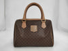 CELINE Macadam Brown Leather and PVC Handbag