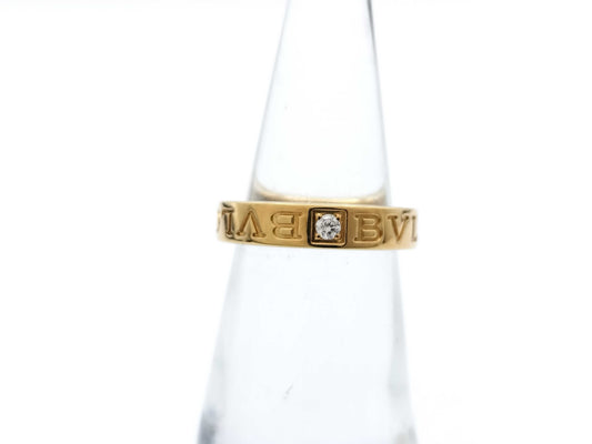 BVLGARI BB 1PD YG Au750 6.4g Ring 
