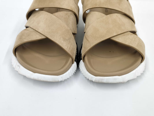 HERMES Electric Sandals with H Logo, Leather, Men's Size 40
