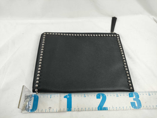FENDI Carlito Clutch Bag Leather Studs Black 8M0370 Clutch Bag