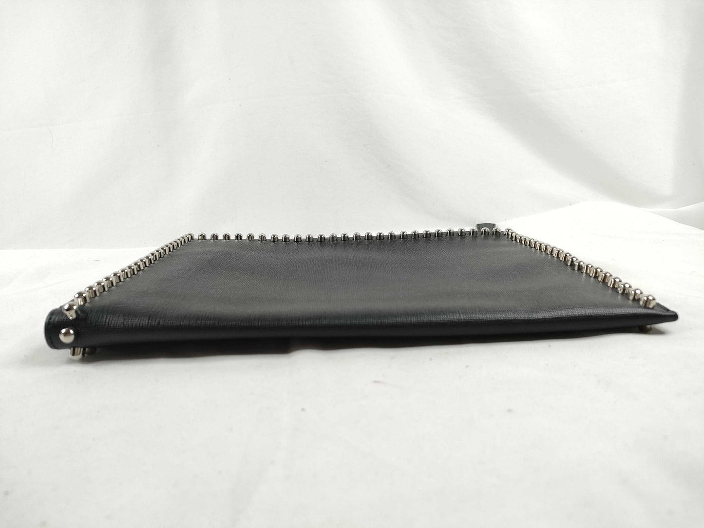 FENDI Carlito Clutch Bag Leather Studs Black 8M0370 Clutch Bag