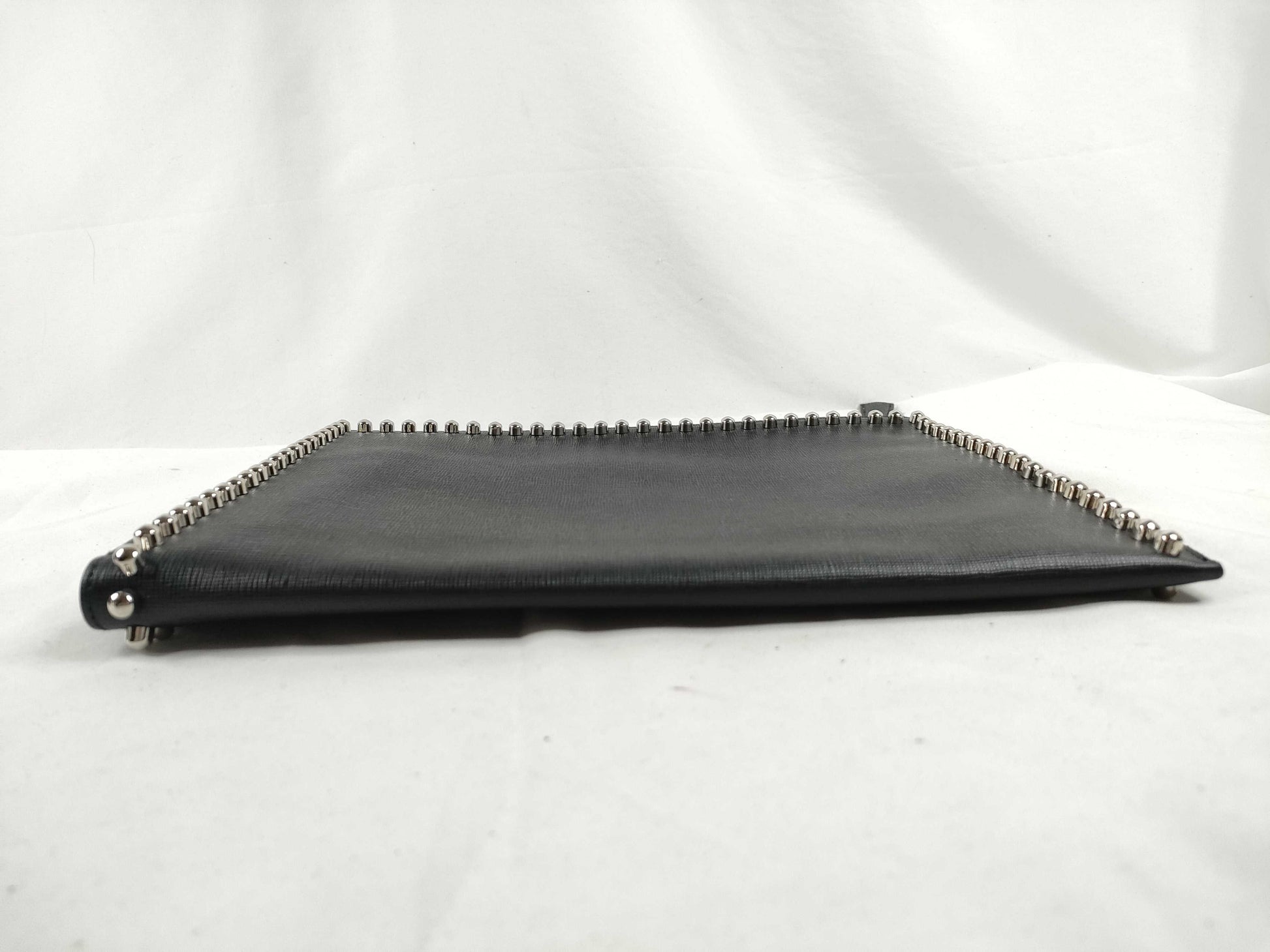 FENDI Carlito Clutch Bag Leather Studs Black 8M0370 Clutch Bag