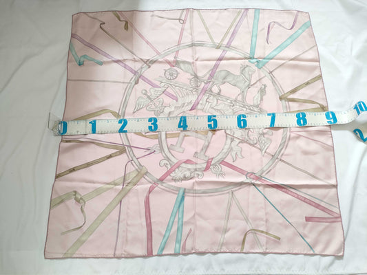 HERMES Carré 90 ATTRAPE TES REVES Catch Your Dream Pink Silk Other Accessories