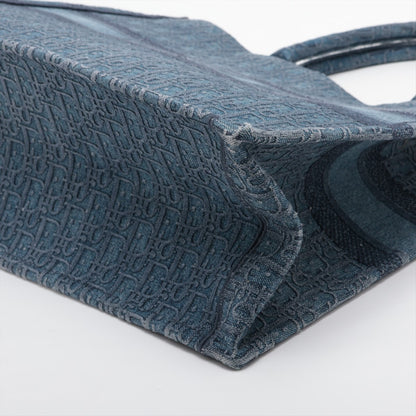 Dior Oblique Book Tote Canvas Tote Bag Blue Tote Bag