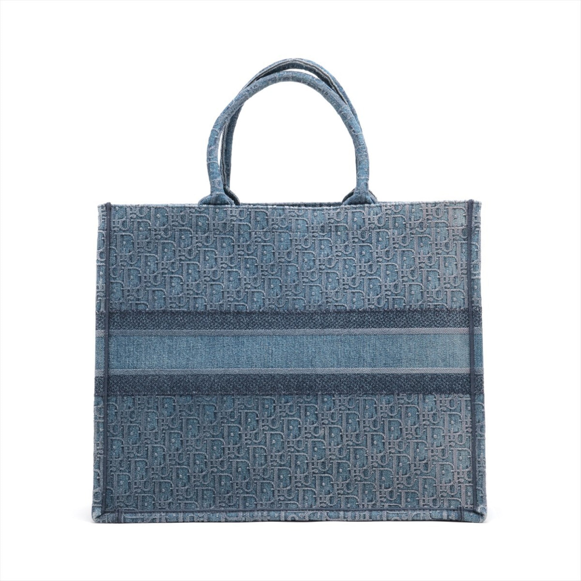 Dior Oblique Book Tote Canvas Tote Bag Blue Tote Bag