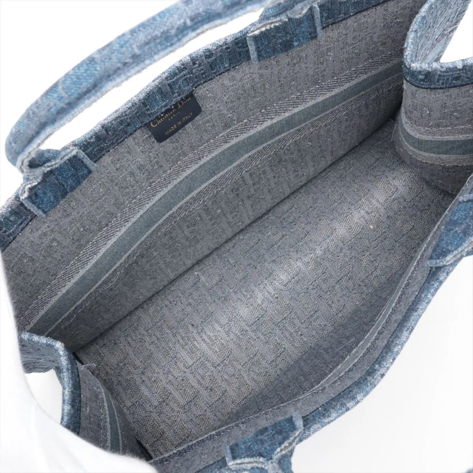Dior Oblique Book Tote Canvas Tote Bag Blue Tote Bag