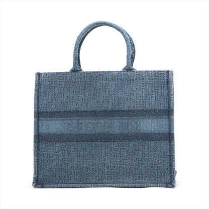 Dior Oblique Book Tote Canvas Tote Bag Blue Tote Bag