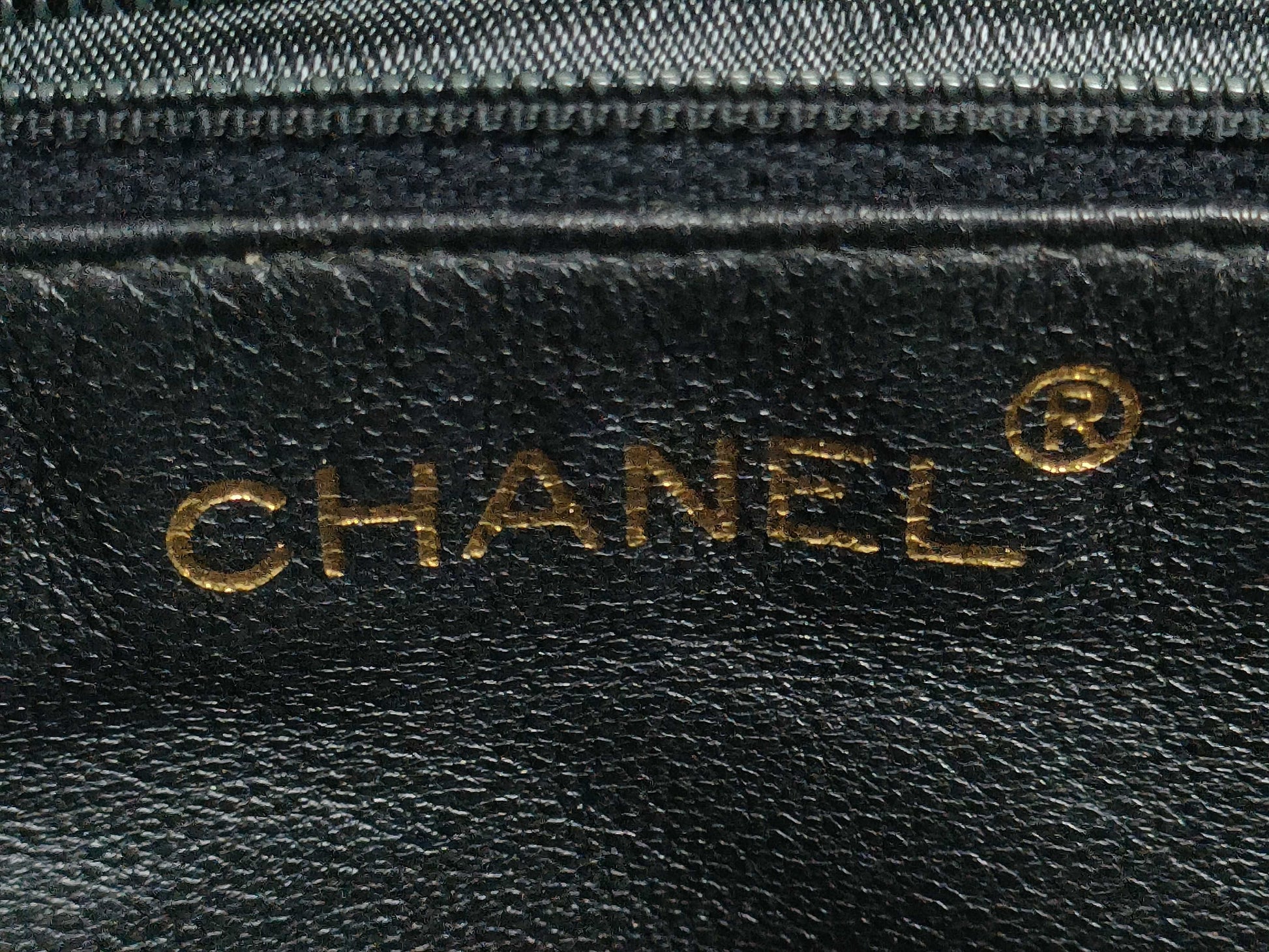 CHANEL Fringe Chain Shoulder Bag Leather Black/White Shoulder Bag