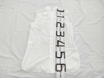 CHANEL Sleeveless Blouse with Back Ribbon, Size 34, Tops