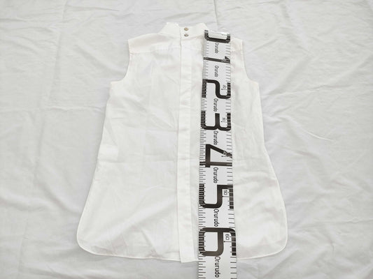 CHANEL Sleeveless Blouse with Back Ribbon, Size 34, Tops