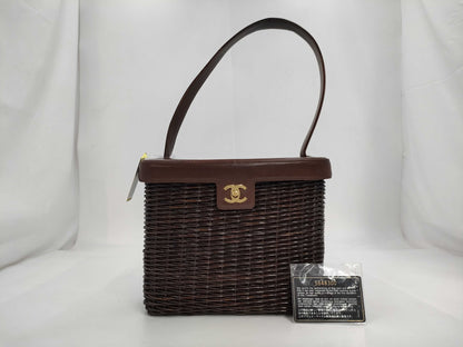 CHANEL Coco Mark Turn Lock Basket Handbag