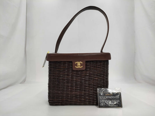 CHANEL Coco Mark Turn Lock Basket Handbag