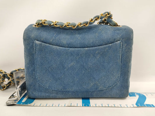 CHANEL Matelasse Chanel Denim Mini Matelasse Shoulder Bag