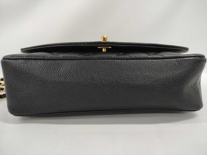 CHANEL Diana Caviar Leather Matelasse Shoulder Bag