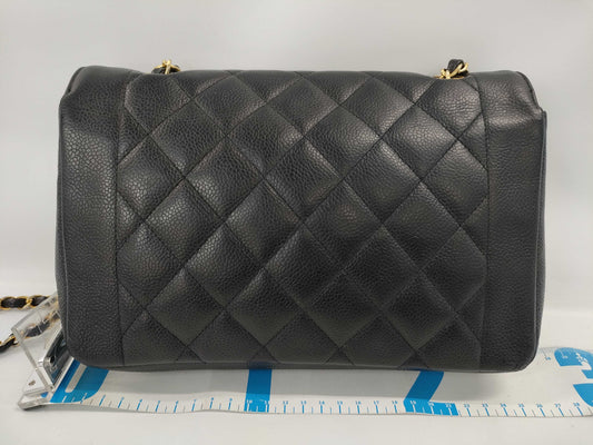 CHANEL Diana Caviar Leather Matelasse Shoulder Bag