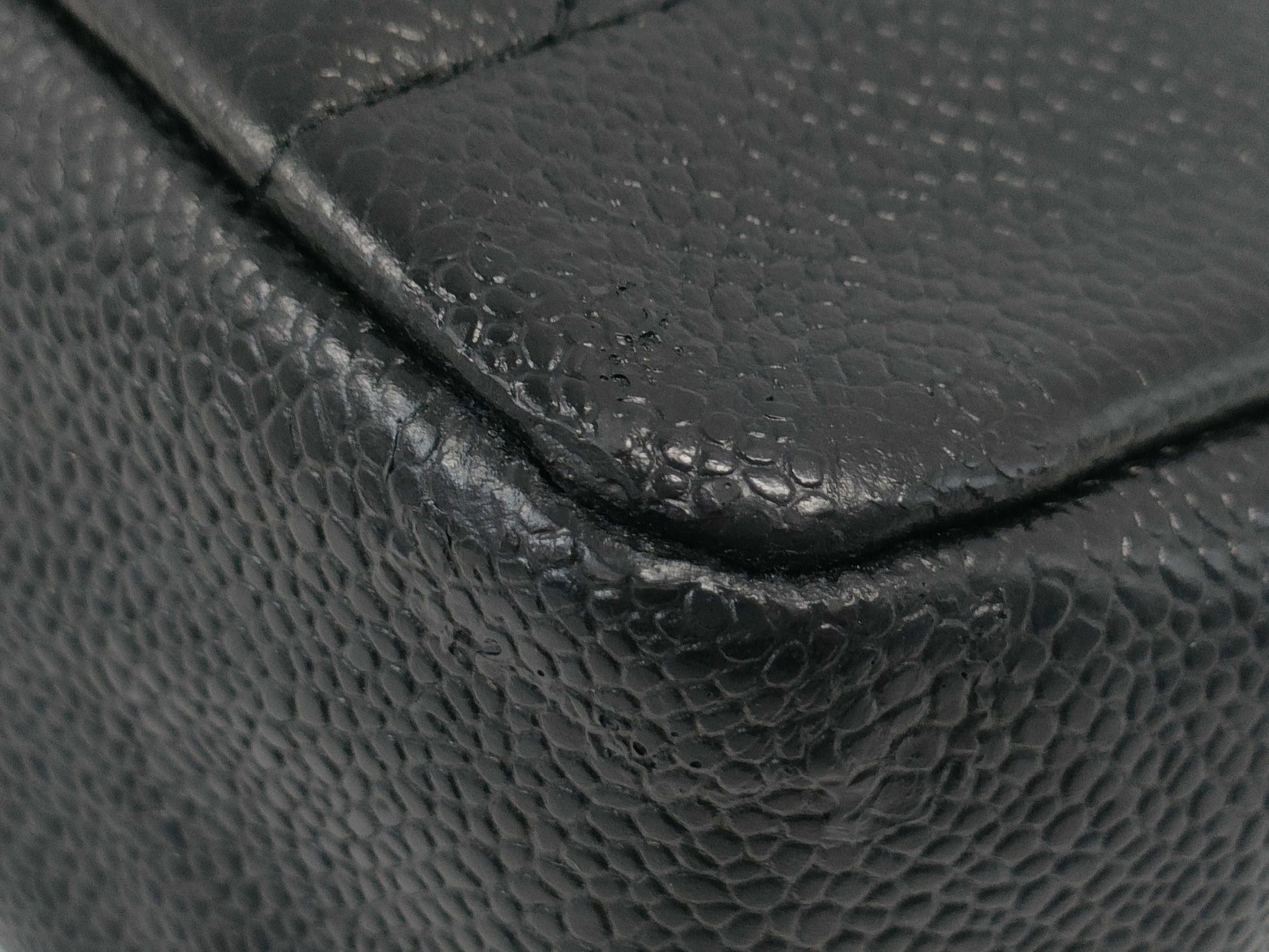 CHANEL Diana Caviar Leather Matelasse Shoulder Bag