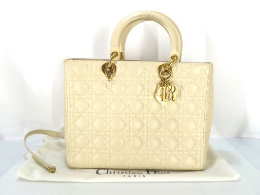 Dior Lady Dior 2-way lambskin handbag