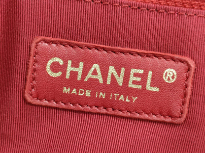 CHANEL CHANEL Canvas Leather Flower Motif Bag Tote Bag