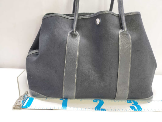 HERMES Garden Party Hermes Garden Party Black Tote Bag