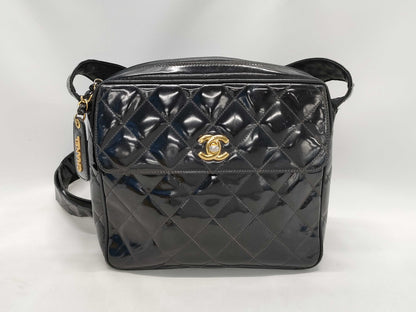 CHANEL CHANEL Coco Mark CC Patent Leather Shoulder Bag
