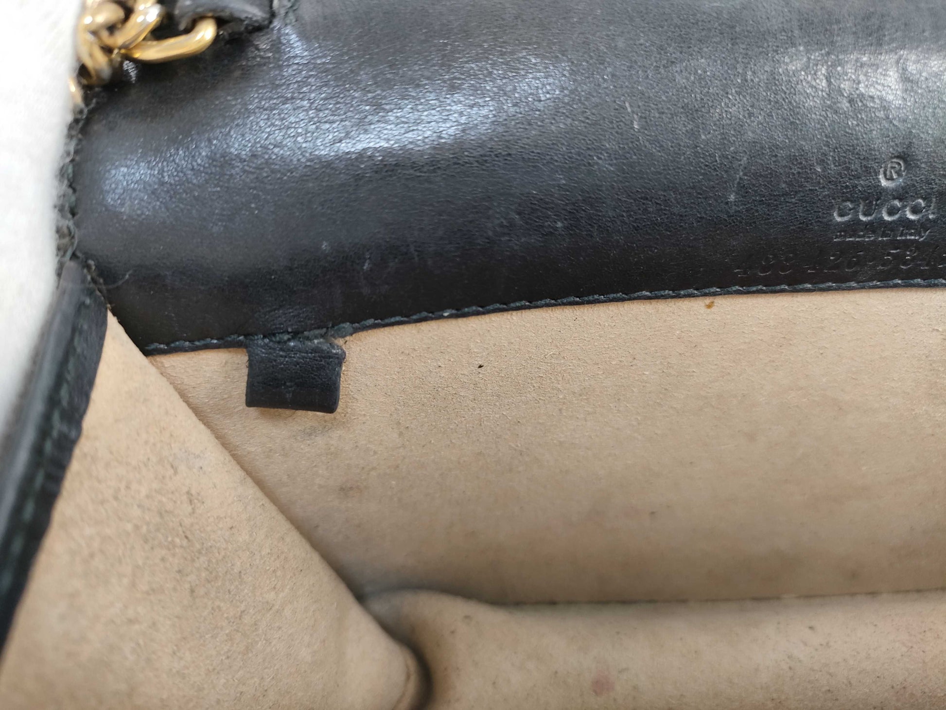 GUCCI GG Marmont Leather Chain Shoulder Bag