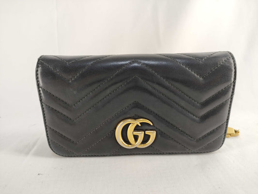 GUCCI GG Marmont Leather Chain Shoulder Bag