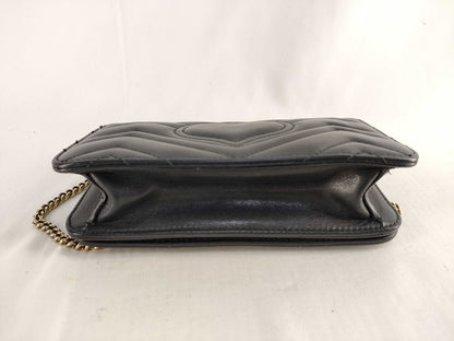 GUCCI GG Marmont Leather Chain Shoulder Bag