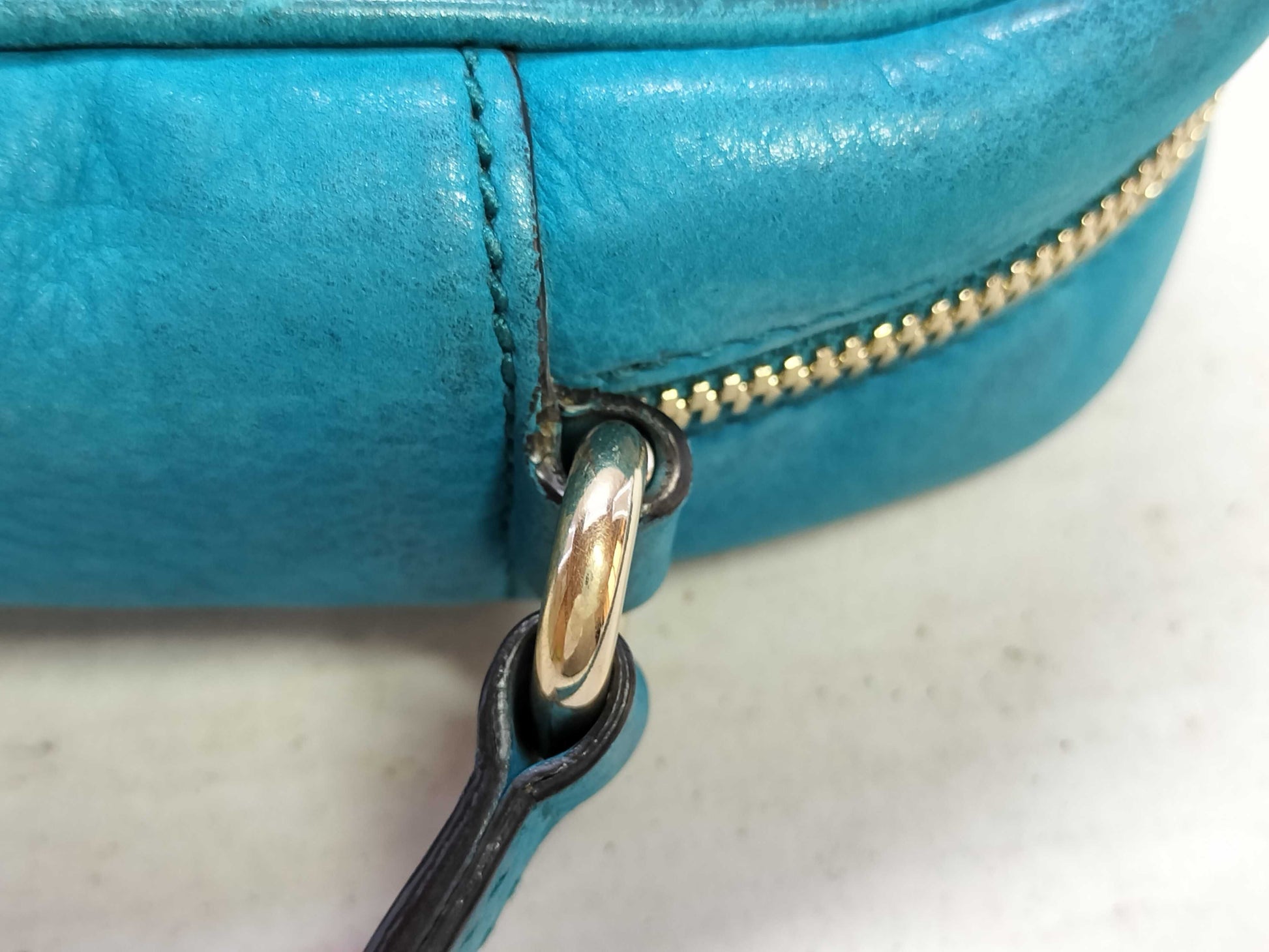 GUCCI Soho Blue Suede Shoulder Bag 308364 G017142490