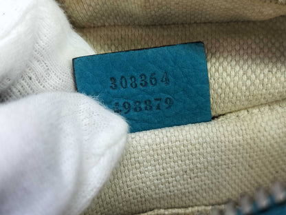 GUCCI Soho Blue Suede Shoulder Bag 308364 G017142490
