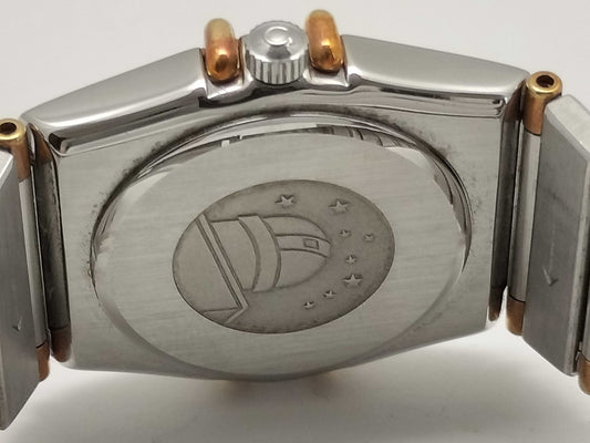 OMEGA Constellation QZ Gold Dial Women's Watch, Not Working/No Operational Guarantee
