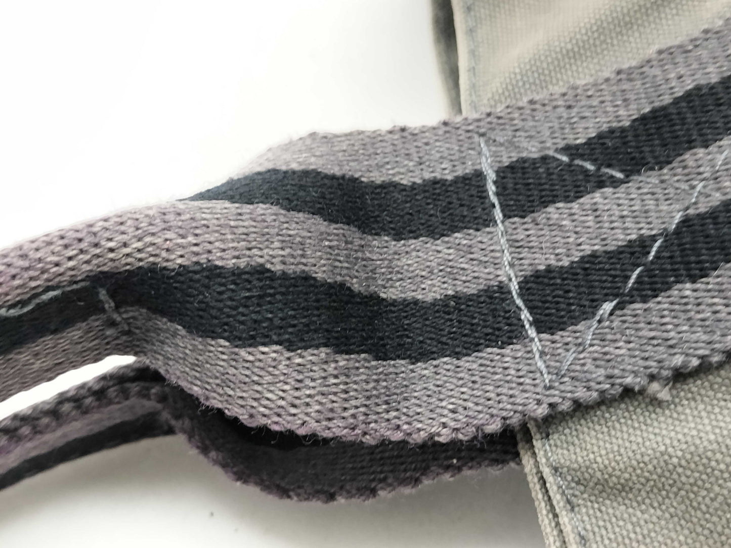 HERMES Foul Tote PM Cotton Canvas Handbag Gray Tote Bag